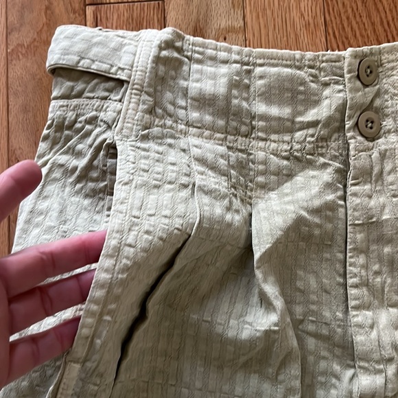 Free People Women's Trousers seersucker cargo style wide leg pants pleated waist - Picture 4 of 8